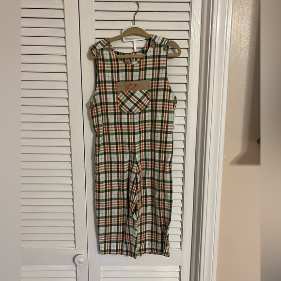 Orange and green plaid pumpkin Longall - Picture 2 of 2